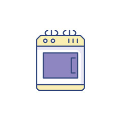 Burner Oven icon design with white background stock illustration