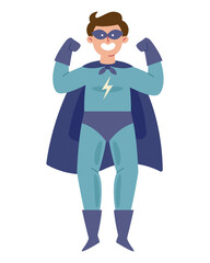 superhero man with mask character
