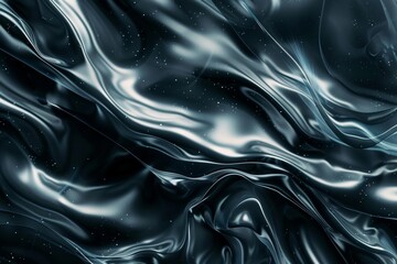 Abstract Black and Silver Wavy Fabric with Sparkle