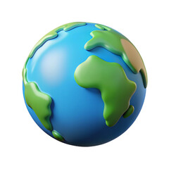 earth globe 3d cartoon style illustration © Beibeinside