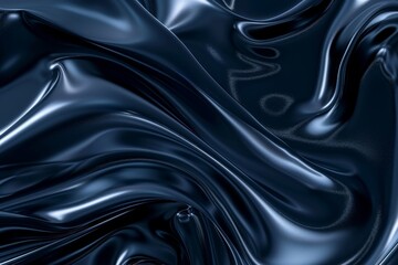 Fototapeta premium Abstract Draped Blue Satin Fabric