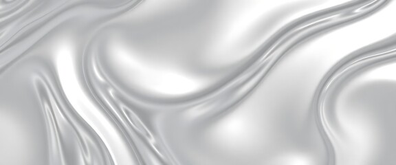 Obraz premium Elegant blue silk texture with smooth, flowing waves and a luxurious satin feel, creating a soft, abstract backdrop with a fluid design