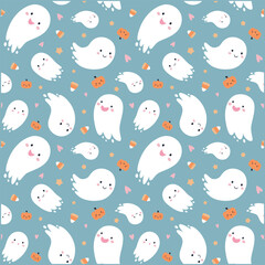 Fototapeta premium Halloween seamless pattern design.