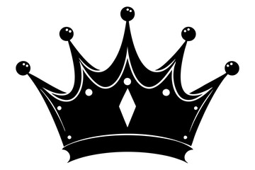 Crown  silhouette, silhouette of crown vector icon, Simple crown symbol collection. Royal crown black silhouette
