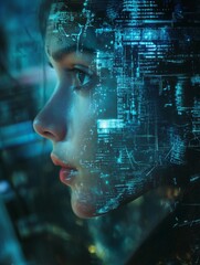 woman face of artificial intelligence