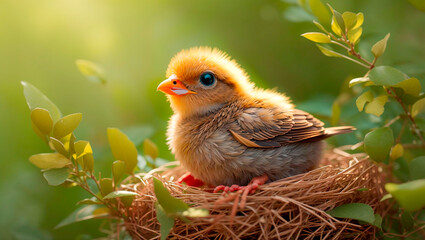 Obraz premium chicken in nest