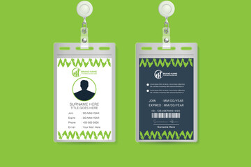 Modern corporate brush id card template design