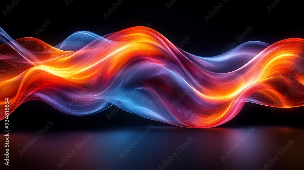 Poster black hole where infinite density is depicted as a 3d point of no return with 2d light waves being s