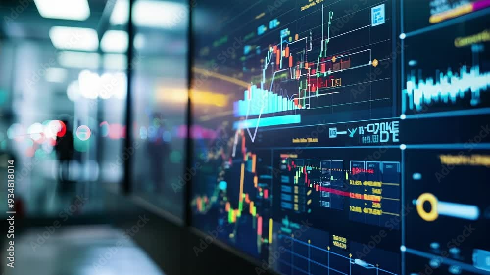 Poster digital control panel is displaying various information about the production process, highlighting t