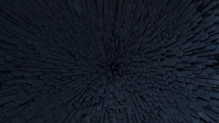 of a dark blue, three-dimensional, abstract pattern