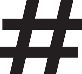 Fototapeta premium Hashtag vector silhouette illustration logo art