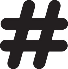 Obraz premium Hashtag vector silhouette illustration