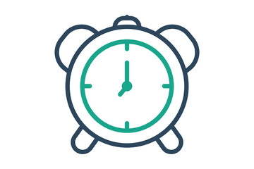 Alarm clock icon. line icon style. icon related to timer. productivity elements vector illustration