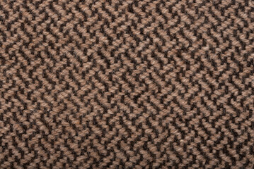 Close up photo of handwoven wool fabric