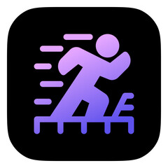 Editable platformer game, action game, running vector icon. Video game, game elements. Part of a big icon set family. Perfect for web and app interfaces, presentations, infographics, etc