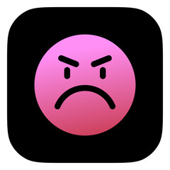 Editable upset, angry, mad expression emoticon vector icon. Part of a big icon set family. Part of a big icon set family. Perfect for web and app interfaces, presentations, infographics, etc