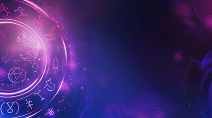 Mystic Circle of Symbols with Glowing Light