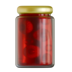 eye in the jar 3D icon illustration