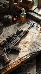 Sniper Rifle on Map.