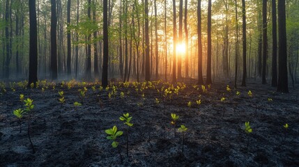 Renewal and Rebirth: Forest Regeneration After Wildfire Devastation
