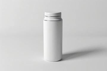 White Thermos Bottle with Silver Accents