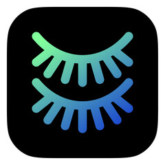 Editable fake eyelashes vector icon. Cosmetics, makeup, skincare, beauty. Part of a big icon set family. Perfect for web and app interfaces, presentations, infographics, etc