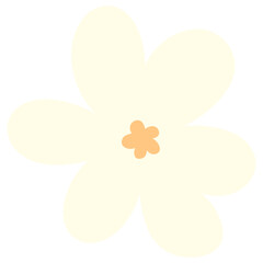 Cute Flower hand draw In Flat Design spring beautiful flowers