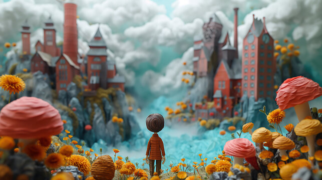 Charlie and the Chocolate Factory: Beautiful and intricate paper art of a chocolate factory. A surreal and bizarre world. A story for children.	
