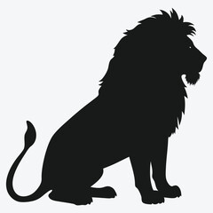 Majestic Lion Silhouette Vector Art, A Powerful Symbol of Strength and Grace
