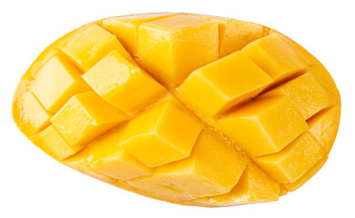 Yellow mango isolated on a white background