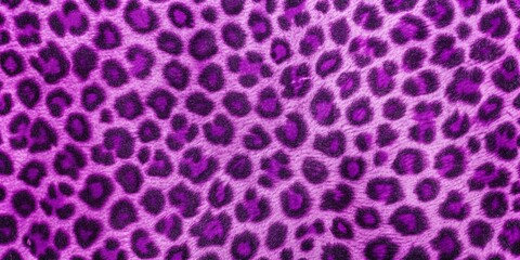Obraz premium Purple lilac leopard fur print fabric texture with unique animal pattern design
