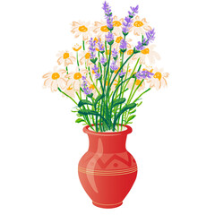 Fototapeta premium The beautiful flower with aesthetic vas