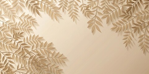 Beige background with intricate foliage shadow pattern perfect for decoration