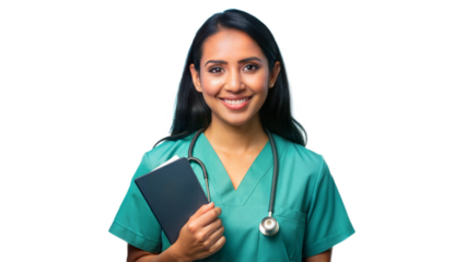 Latina medical nurse passport photo