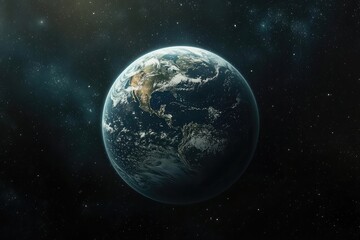 Fototapeta premium Planet Earth in space with stars in the background