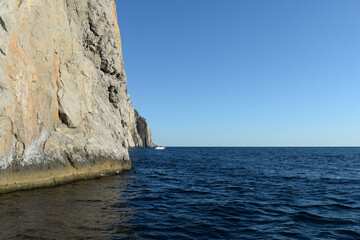 Fototapeta premium The cliffs of Cape Aya. Surroundings of Balaklava, Sevastopol, Crimean Peninsula