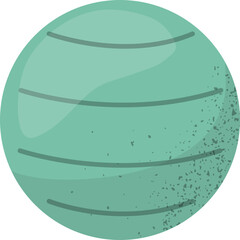 Vector Illustration of Stability Ball Gym Equipment
