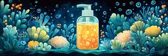 Vector illustration of a public health campaign poster promoting hand hygiene with a focus on how proper sanitation practices prevent the spread of diseases