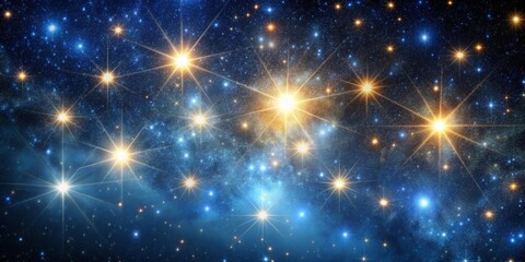 Obraz premium Deep space image showing shining stars in a night sky constellation within a galaxy