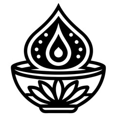 Dhanteras line art vector illustration