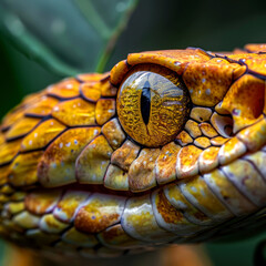 Fototapeta premium Close-up of a Snake's Eye and Scaly Skin