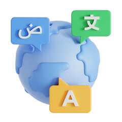 World language 3D Icon