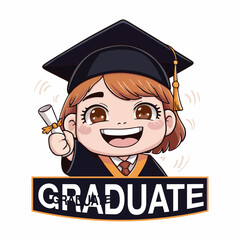 Graduate chibi draw congratuation