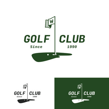 Golf logo club design luxury minimalist
