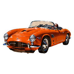 Naklejka premium classic car isolated on white background