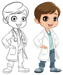 Cute Cartoon Doctor Character