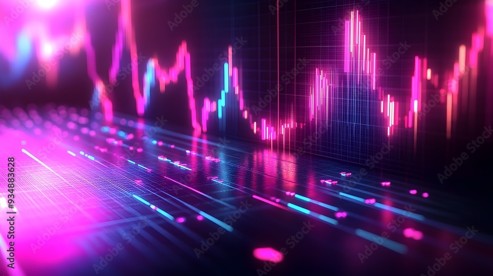 Poster ascending 3d business growth chart with data visualization sleek minimalist infographic futuristic a