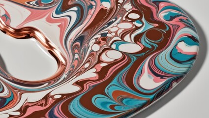 Obraz premium Abstract Swirling Colorful Paint Background Texture