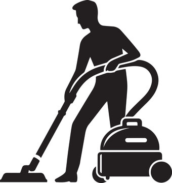 recommend clip art: Vacuum vector silhouette illustration logo art