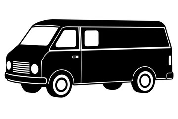 Van Illustration Vector Art - Cartoon Van Design, Vector Icon, Vehicle Clipart